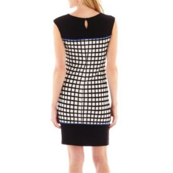 R&K Originals Side-Tie Square Print Sheath Dress M - Picture 2 of 3